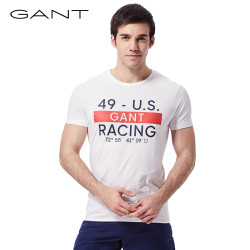 GANT/甘特夏 男士圆领T恤字母logo男士T恤 294132