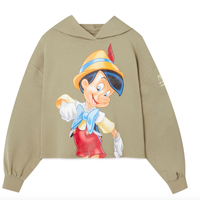 stradivarius 斯特拉迪瓦里斯 女款匹诺曹宽松连帽卫衣 06656977552-25 棕灰色 XS