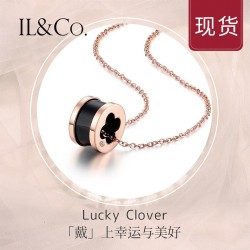 IL&CO珠宝 小蛮腰钻石项链轻奢设计四叶草情侣锁骨链简约ins网红T