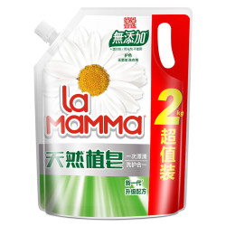 妈妈壹选无添加天然植皂护色洗衣液皂液机洗袋装2kg 威露士出品 *2件