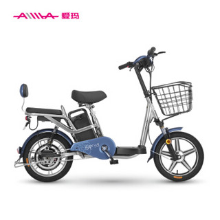 爱玛 AIMA 春生 新国标版 锂电单车 代步车 轻便电池盒可提取充电 北京目录车型 全国联保 消光奔驰蓝