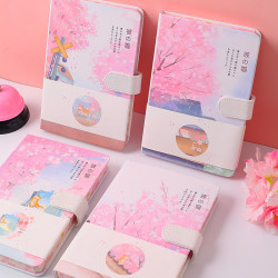 咔巴熊 网红樱花手账本 日系少女心手绘日记本