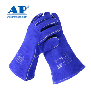 AP 友盟AP-0160烧焊防护手套 焊工电焊手套 直指焊接 隔热防火阻燃耐高温抗刺穿劳保工作手套 XL