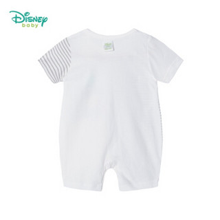 迪士尼（Disney）夏季婴儿衣服米奇印花前开短袖连体衣宝宝开裆哈衣爬服192L799 灰色 9个月/身高73cm