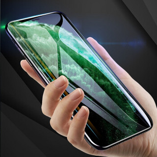 酷乐锋 苹果XS Max/11Pro Max防尘钢化膜 iPhoneXS Max钢化膜全屏覆盖高清防灰尘手机保护膜-6.5英寸黑