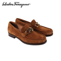 Salvatore Ferragamo 菲拉格慕 20ss春夏 男士棕色牛剖层革便鞋0727918_3E _ 70