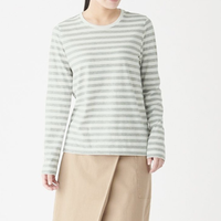 無印良品 MUJI 無印良品  女式圆领长袖T恤