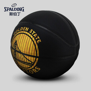 斯伯丁SPALDING 金州勇士队徽系列篮球76-607Y PU材质 7号蓝球