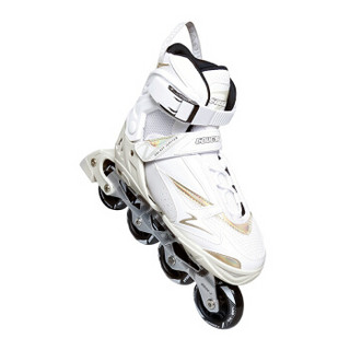 COUGAR 美洲狮 成人可调休闲轮滑鞋刷街溜冰鞋 白色XL码