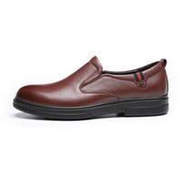 红蜻蜓 (RED DRAGONFLY) 舒适套脚都市休闲商务男皮鞋 WTA96342 棕色 41