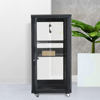 奈高 NG网络机柜钢制铁皮柜网络机柜服务器机柜前后网孔门22u1200*800*600MM