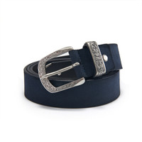 TRUSSARDI  JEANS杜鲁萨迪男士蓝色小牛皮革针扣腰带71L00078  9Y099999 U280 120码