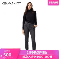 GANT/甘特秋冬女士时尚美式直筒长裤修身净色休闲裤4150004
