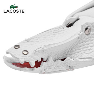 LACOSTE 拉科斯特 Fashion Show系列 女款拉链鳄鱼手拿包 NF3240M2 白色 小号