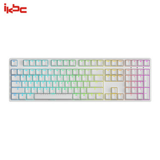 ikbc typeman F410 108键  机械键盘 有线键盘 游戏键盘  RGB背光 cherry轴 白色静音红轴