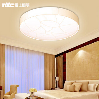 雷士照明（NVC）吸顶灯 led灯具 卧室阳台过道灯 创意裂纹 圆形三色调光 18W