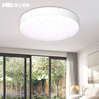 雷士照明（NVC）吸顶灯 led灯具 卧室阳台过道灯 创意裂纹 圆形三色调光 18W