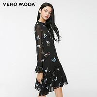 VERO MODA 维莎曼 31837D522 印花雪纺连衣裙