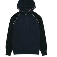 TOMMY HILFIGER 汤米·希尔费格 男士套头抽绳连帽针织衫 MW0MW12260 藏青色 M