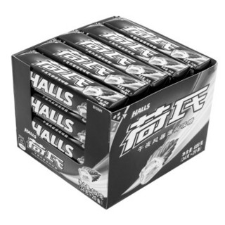 荷氏  HALLS 午夜风暴薄荷味 清凉零食糖果 34g*20条装 (整盒发货) *5件