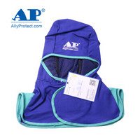 AP 友盟AP-6670蓝色阻燃布全护式焊接帽 防焊渣飞溅焊工帽子 1顶
