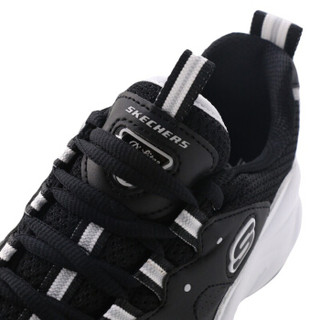 斯凯奇SKECHERS 女子 熊猫鞋 D'LITES系列时尚绑带运动鞋 运动 休闲鞋 88888334/BKW 38码 US8码