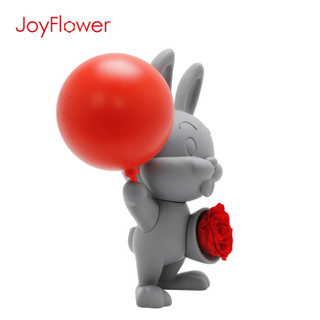 JoyFlower永生花告白兔礼盒鲜花同城配送玫瑰花生日520情人节母亲节礼物送女生朋友妈妈创意礼品