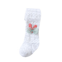 馨颂女童连裤袜春夏薄款宝宝袜子防蚊袜弹力打底裤袜 条纹灰色 M(3-5岁)