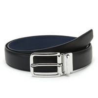 TRUSSARDI杜鲁萨迪男式黑色小牛皮针扣腰带72C052Q 119 110