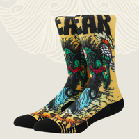 LEEME.ME 粒米 男款印花运动中筒袜 JS1710009 篮球精灵