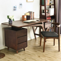 家逸北欧实木书桌家用学习桌现代简约办公桌书房书法桌电脑桌