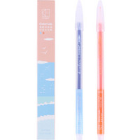 kinbor 2支装彩色中性笔 签字笔 纤维笔水性笔 云海DTD10014