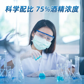 得力(deli)75%酒精消毒湿巾 一次性卫生杀菌替代消毒液家用便携式 20片/包 10包装