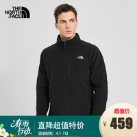 北面 The North Face  2019秋冬新品抓绒衣男户外舒适保暖上新|NF0A 3VT9 JK3/ 黑色 S