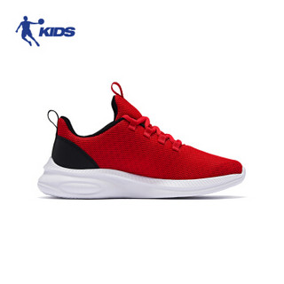 乔丹（QIAODAN）童鞋男童运动鞋新款网面儿童跑步鞋 QM0150206极光红/黑色39