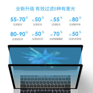 美国0度 苹果MacBook Pro 19款16英寸医用电脑射线护眼屏保 防蓝光防眩光屏幕贴膜不反光 钢化笔记本贴膜