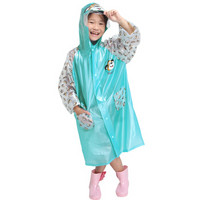 天堂伞雨衣雨披 儿童款雨披可爱卡通隐形式书包位学生雨衣 G006K儿童雨披 绿色M