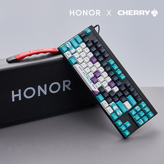 CHERRY 樱桃 x 荣耀 HONOR 联名款 MX8.0 RGB 87键机械键盘 红轴 潮酷青春