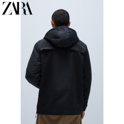 ZARA 00397420800-28 袋鼠口袋派克外套