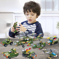古迪积木拼装玩具男孩儿童拼插玩具阿帕奇系列八合一8710