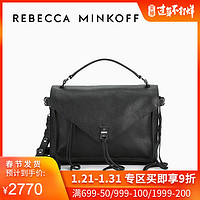 Rebecca Minkoff牛皮女士包DARREN流苏时尚单肩斜跨邮差包大号