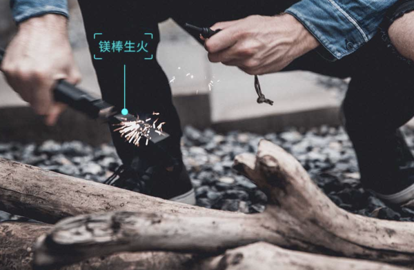 汉道 多功能户外铲 钛金黑