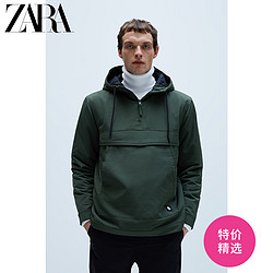 ZARA 新款 男装 有色袋鼠口袋派克外套 00397420505
