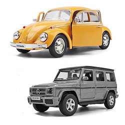 星卡比 儿童合金车模玩具 入门级SUV+入门级甲壳虫（两只装）