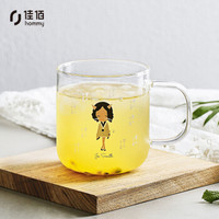 佳佰 C728-36 高硼硅玻璃杯 猫女印花 360ml