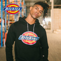 Dickies logo抓绒连帽卫衣 休闲套头hoodie男上衣DK006864 黑色 M