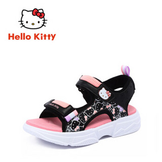 HELLOKITTY 童鞋女童凉鞋 夏季新款儿童凉鞋沙滩鞋 K052A5915黑色30