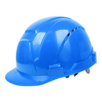 舜选 SHX100 安全帽ABS材质 可印字 工地 工程 工业 建筑 防砸 抗冲击 蓝色 1顶