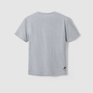 HLA海澜之家短袖T恤男2020夏季MR.BLACK系列前胸图案男女同款圆领上衣HNTBJ2Q414A浅灰(R6)175/92A(50)