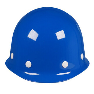 舜选 SHX-B4 圆顶玻璃钢安全帽 工地 工程 工业 建筑 防砸 抗冲击 蓝色 1顶